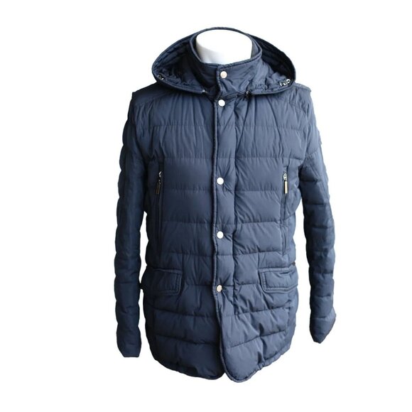 $2,150 Moorer Craig Down Filled PufferJacket Sz 48/38 Navy